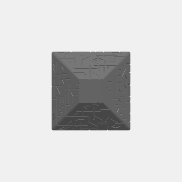 Xenos Necrotic - Pyramind Terrain  - Circuit Traces - Lrg  v1.0.stl