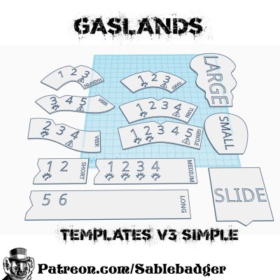 Gaslands - Templates v3 Simple