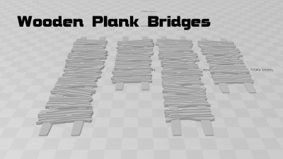 Wooden plank bridges
