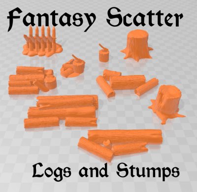 Fantasy Scatter Logs and Trees