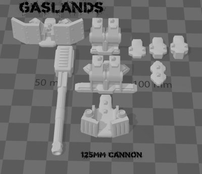 Gaslands Harpoon and 125 mm cannon