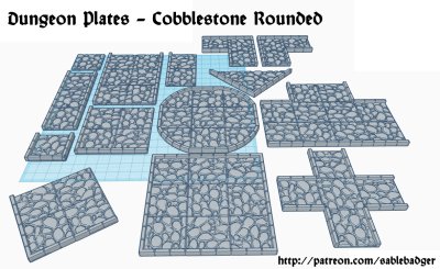 Fantasy - Dungeon Plates - Cobblestone Rounded