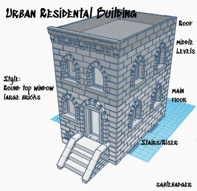 Urban - Residental Building 1 - 40mm scale - Image 2