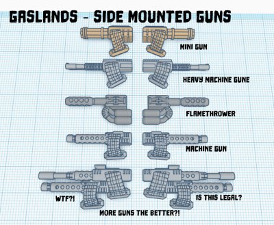 Gaslands - Side Mounted Weapons