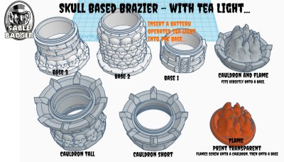 Skull Based Stone Brazier