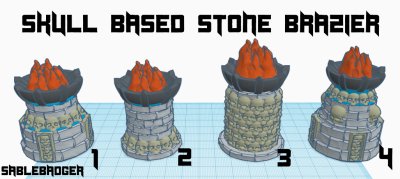 Skull Based Stone Brazier - Image 2