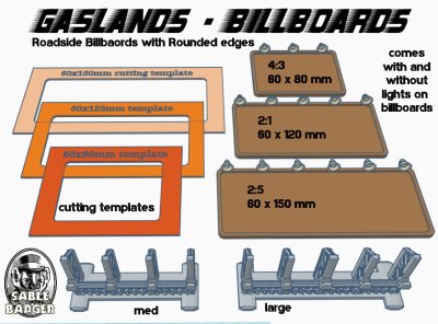 Gaslands - Rounded Roadside Billboards - Image 2