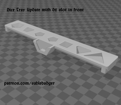 Dice Tray - 7 with d2 slot
