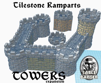 Fantasy - Tilestone Ramparts - Towers