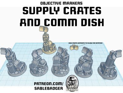 Objective Markers - Supply Crates and Comm Dish