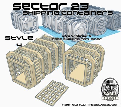 Sci Fi Shipping Containers - new crate