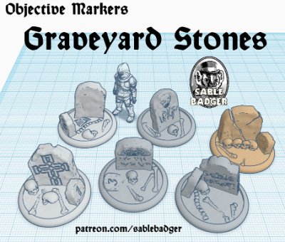 Objective Markers - Graveyard Stones