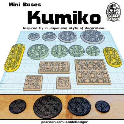 Mini Bases -  Kumiko Pattern