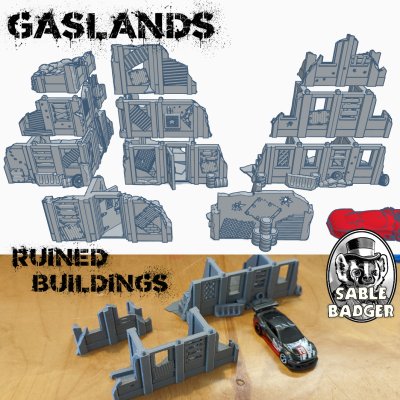 Gaslands - Ruined Building Terrain