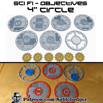 Sci Fi - 4in Objective Circles