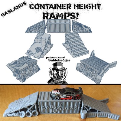 Gaslands - Container Height Ramps