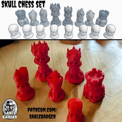 Skull Chess Set
