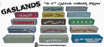 Gaslands - 40ft Shipping Containers
