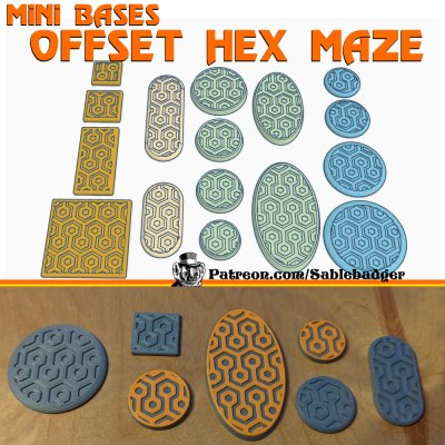 Mini Bases - Offset Hex Maze