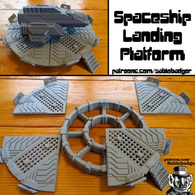 Spaceship Landing Platform - Hex Pattern
