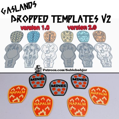 Gaslands Templates - Dropped v2