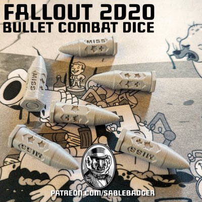 Fallout 2D20 Combat Dice Bullets - Image 2