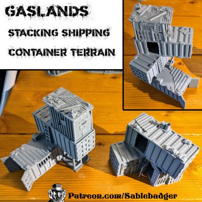 Stacking Shipping Container Buildings - Gaslands Scale