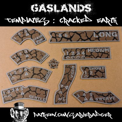 Gaslands Templates - Cracked Earth