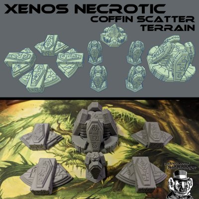 Xenos Necrotic - Coffin Scatter Terrain