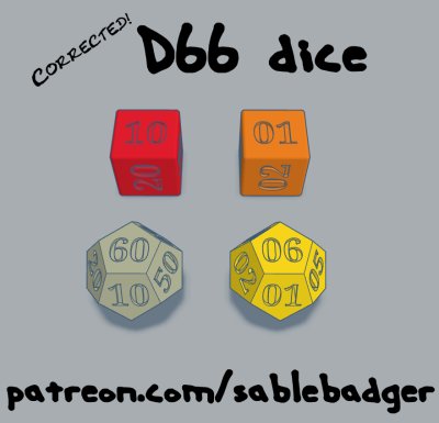 Game Dice - D66 Updated