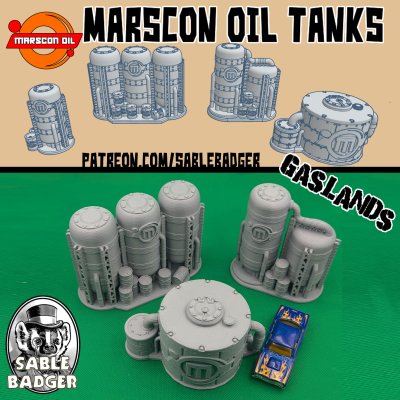 Gaslands - Marscon Oil Refinery Tanks
