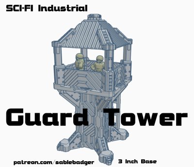 Sci Fi Industrial Guard tower 3in - Image 2