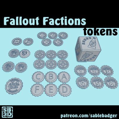 Fallout Factions Tokens
