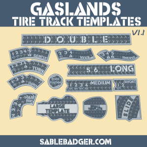 Gaslands Tire Tread Templates