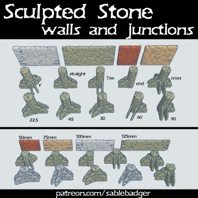 Sculpted Stone Walls