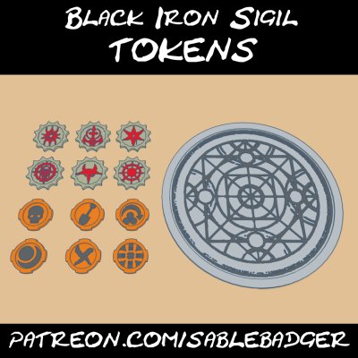 Tokens - Black Iron Sigil