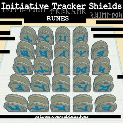 Initiative Tracker Shields - Runes