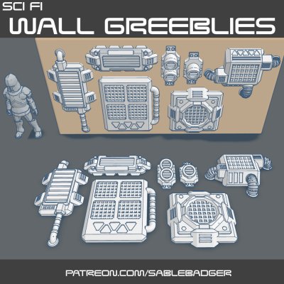 Sci Fi Wall Greeblies