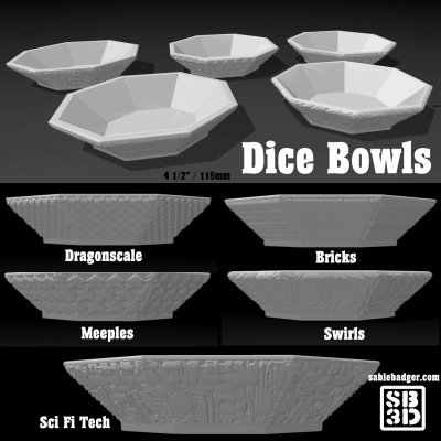 Dice Bowls - Textured
